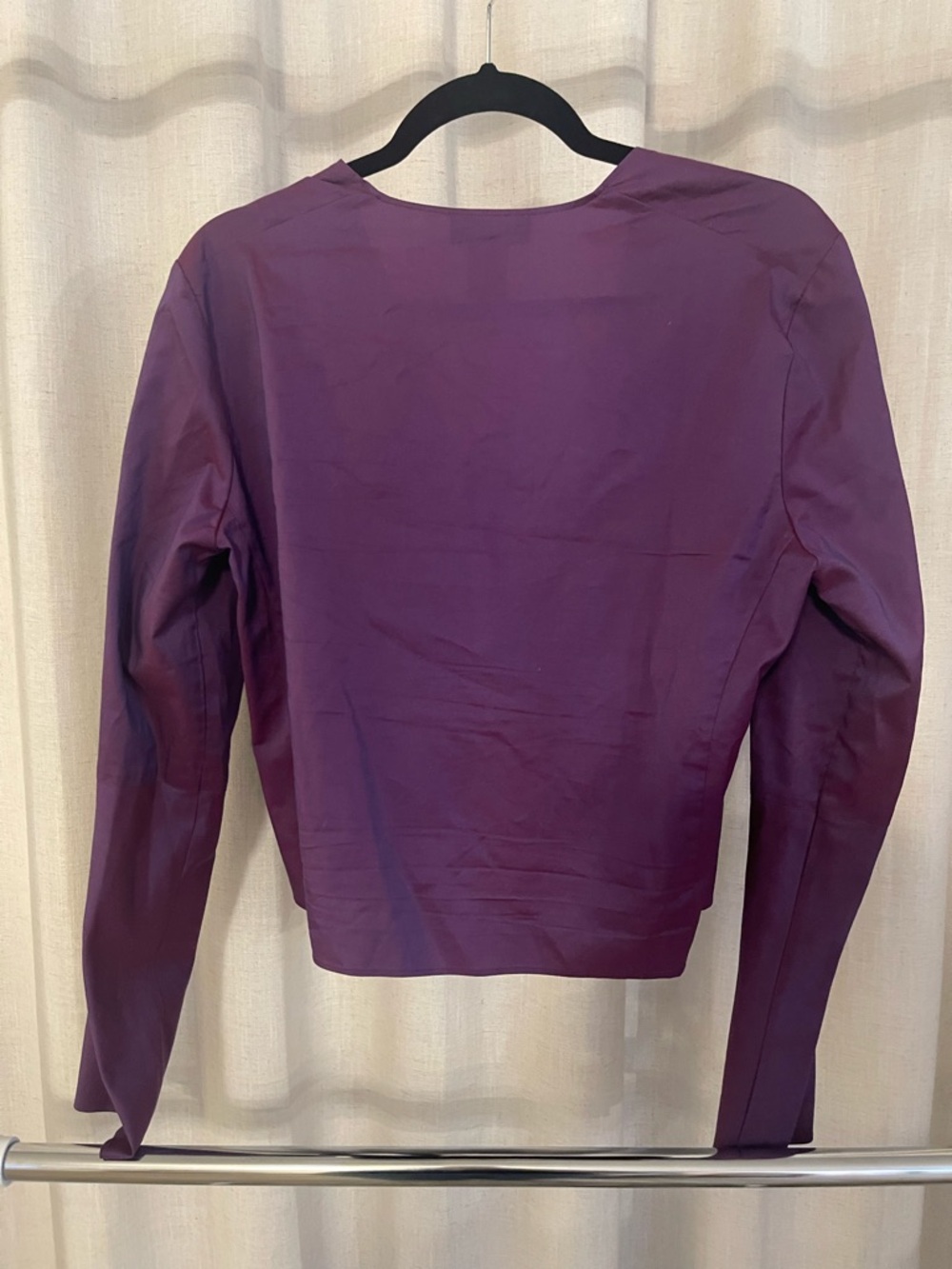 Banana Republic Deep Purple Wrap Tie Blouse - Picture 8 of 8